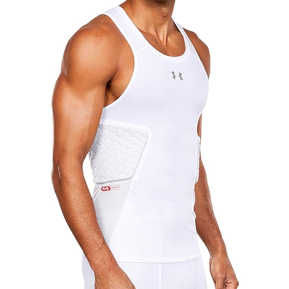 Under Armour Mens Gameday Armour Pro 3-Pad Tank Top White 2XL Hex NWT
